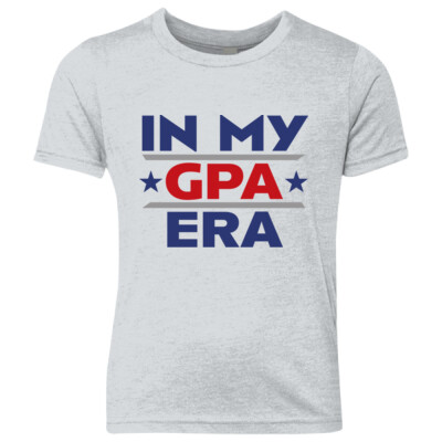 Youth In My GPA Era White or Grey Triblend T-shirt Thumbnail
