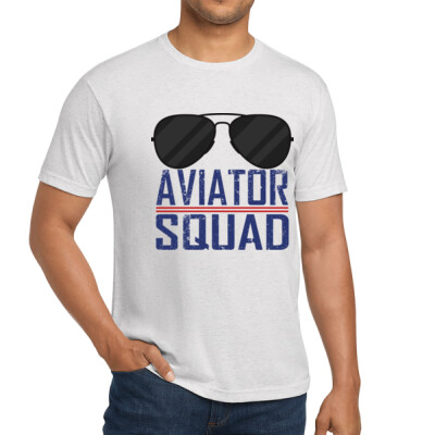 Adult Unisex Aviator Squad White or Grey Tri-blend T-shirt Thumbnail