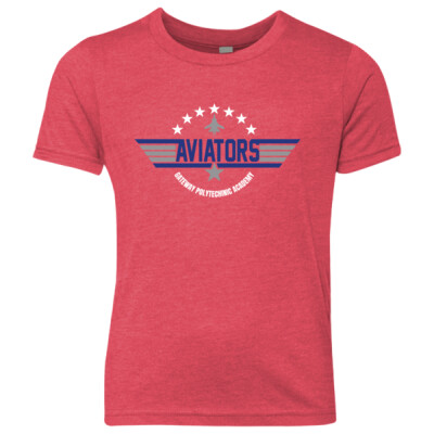 Youth Aviators Red Triblend T-shirt Thumbnail