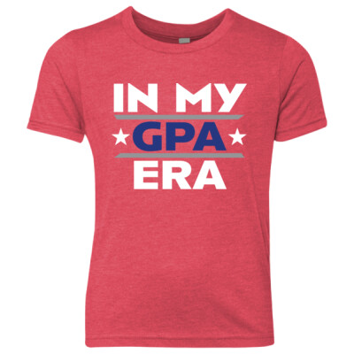 Youth In My GPA Era Red Triblend T-shirt Thumbnail
