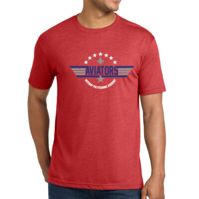 Adult Unisex Aviators Red Tri-blend T-shirt Thumbnail
