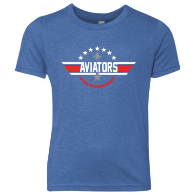 Youth Aviators Blue Triblend T-shirt Thumbnail