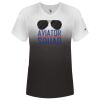 Women's V-Neck Ombre T-Shirt Thumbnail