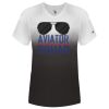Women's V-Neck Ombre T-Shirt Thumbnail