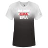Women's V-Neck Ombre T-Shirt Thumbnail