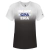 Women's V-Neck Ombre T-Shirt Thumbnail